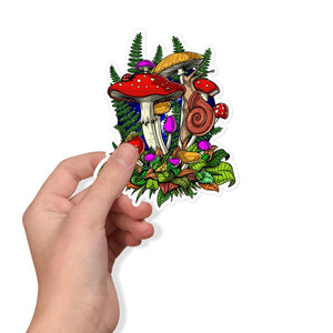 Forest Mushrooms Sticker, Magic Mushroom Sticker, Mushrooms Sticker, Psychedelic Mushrooms Sticker, Hippie Stickers, Mushroom Decals - Psychonautica Store