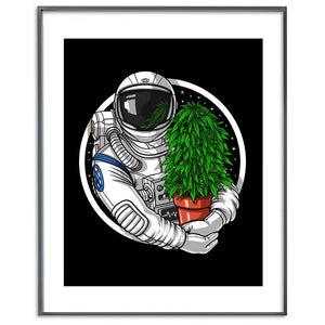 Astronaut Cannabis Art Print, Psychedelic Poster, Stoner Art Print, Weed Art Print, Marijuana Poster, Cannabis Art Print, Ganja Poster - Psychonautica Store