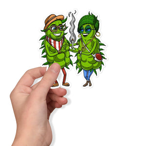 Weed ticker, Cannabis Sticker, Hippie Stoner Sticker, Marijuana Sticker, Weed Buds Decal - Psychonautica Store