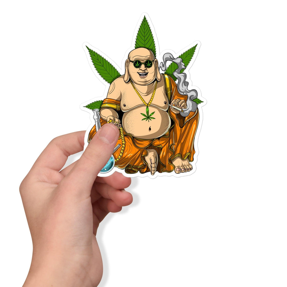 Buddha Smoking Weed Stickers, Buddha Weed Sticker, Stoner Stickers, Stoner Decal, Cannabis Stickers, Weed Sticker, Cannabis Decals, Stoner Decals - Psychonautica Store