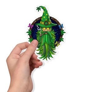 Weed Wizard Sticker, Cannabis Wizard Sticker, Cannabis Decal, Marijuana Stickers, Marijuana Decals, Weed Stoner Sticker, Psychedelic Sticker, Psychedelic Decals - Psychonautica Store