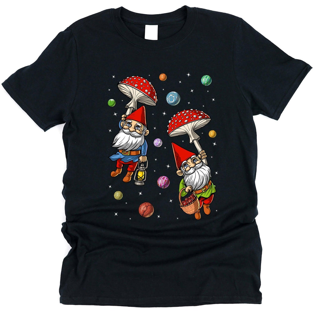 Magic Mushrooms Shirt, Gnomes Shirt, Amanita Muscaria Shirt, Psychedelic Shirt, Forest Mushroom Shirt, Hippie Shirt, Garden Gnomes Shirt - Psychonautica Store