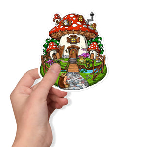 Amanita Muscaria Sticker, Mushroom House Sticker, Magic Mushrooms Decal, Hippie Stickers, Mushroom Sticker, Forest Mushrooms Stickers - Psychonautica Store