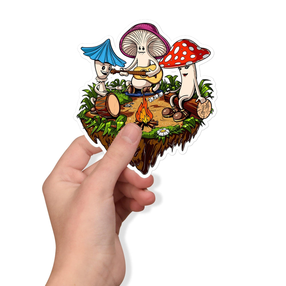 Hippie Mushrooms Sticker, Hippie Sticker, Magic Mushrooms Sticker, Fungi Stickers, Psychedelic Decal, Shrooms Stickers, Fungi Decal - Psychonautica