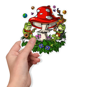 Psychedelic Sticker, Trippy Stickers, Mushrooms Sticker, Bufo Alvarius Sticker, Hippie Sticker, Magic Mushrooms Sticker, Psychedelic Mushrooms Sticker, Shrooms Sticker, Psychedelic Frog Sticker - Psychonautica Store