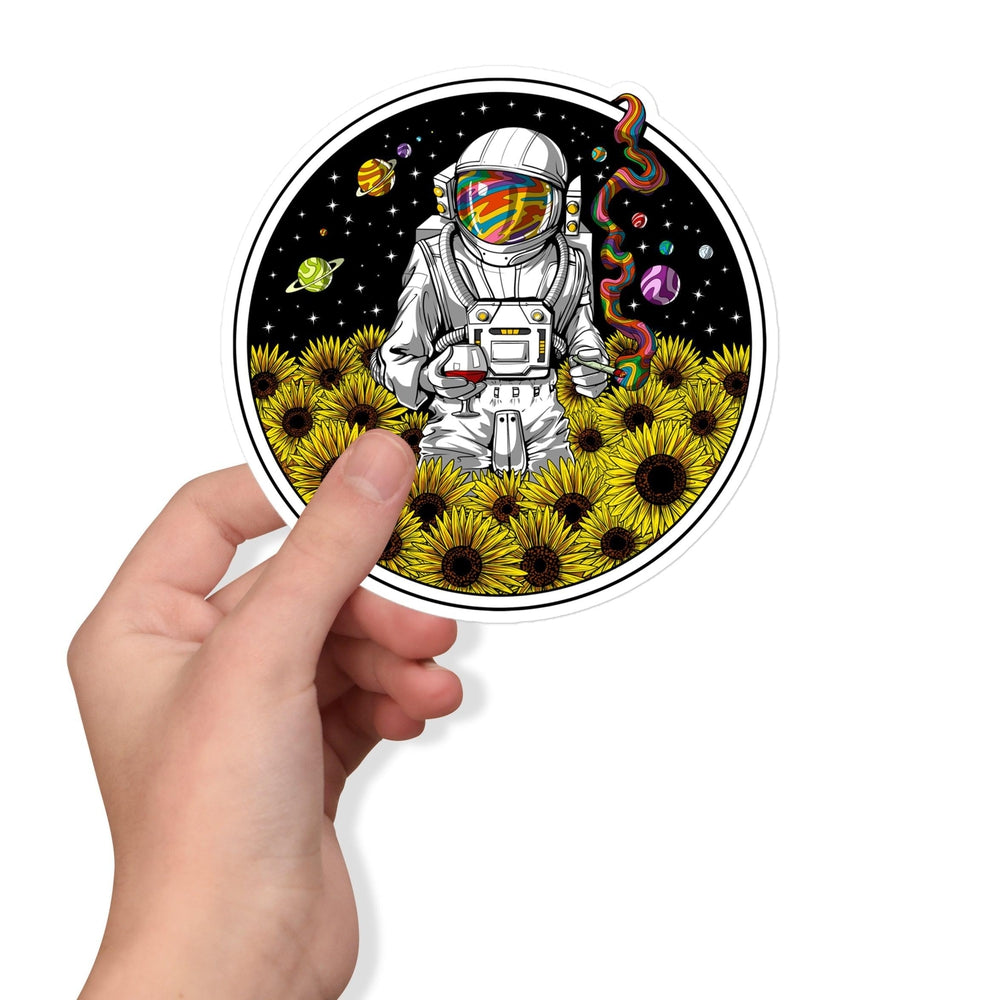 Psychedelic Astronaut, Astronaut Smoking Weed, Astronaut Weed Sticker,Stoner Stickers, Stoner Gifts, Hippie Stickers, Psychedelic Sticker, Trippy Stickers - Psychonautica Store