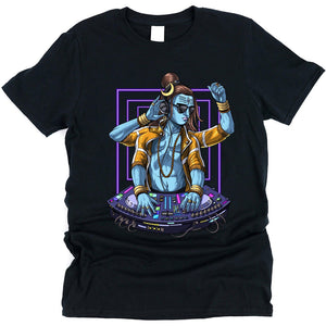 Shiva DJ T-Shirt, Psychedelic Shiva Shirt, EDM DJ Tee, Hindu God Shiva Shirt, Hinduism Shiva Shirt, Dubstep DJ T-Shirt, Synthesizer Player T-Shirt, Techno Music DJ Shirt, Hindu deity Shiva Shirt - Psychonautica Store