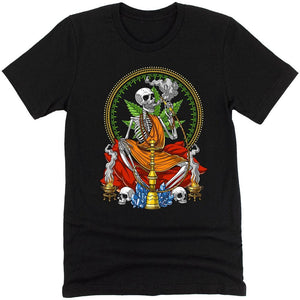 Skeleton Smoking Weed Shirt, Buddha Weed Shirt, Stoner Shirt, Stoner Clothes, Weed Clothing, Cannabis Shirt, Stoner Clothing, Marijuana Shirt - Psychonautica Store