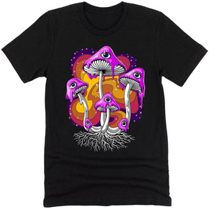Psychedelic Mushrooms Shirt, Hippie Mushrooms Tee, Psychedelic Shirts, Trippy Clothes, Trippy Clothing, Psilocybin Mushrooms, Psychonaut Shirt, Trippy Mushrooms T-Shirt - Psychonautica Store