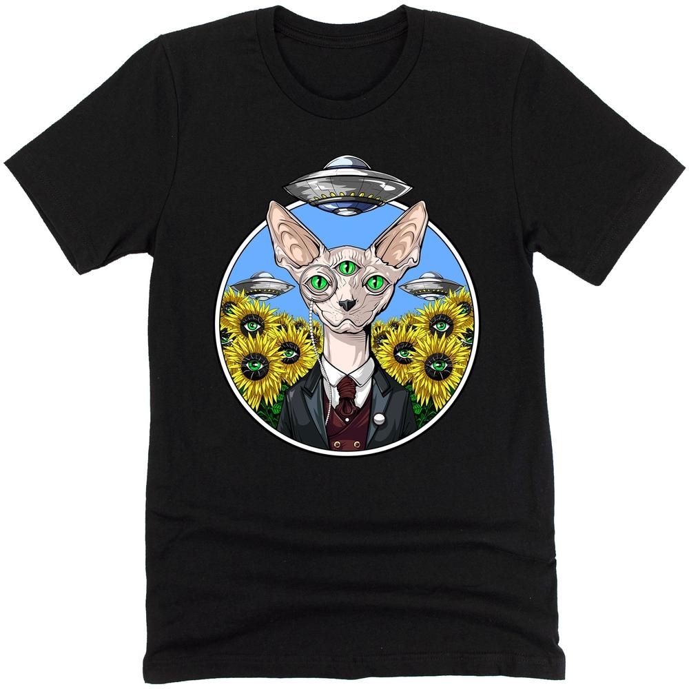 Psychedelic Sphynx Cat Shirt, Trippy Sphynx Cat Shirt, Alien Sphynx Cat Shirt, Space Sphynx Cat Tee, Sphynx Cat Clothing, Funny Sphynx Cat Shirt - Psychonautica Store