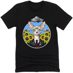 Sphynx Cat Shirt, Trippy Sphynx Cat Shirt, Alien Sphynx Cat Shirt, Psychedelic Sphynx Cat Tee, Sphynx Cat Clothing, Hairless Cat Shirt - Psychonautica Store