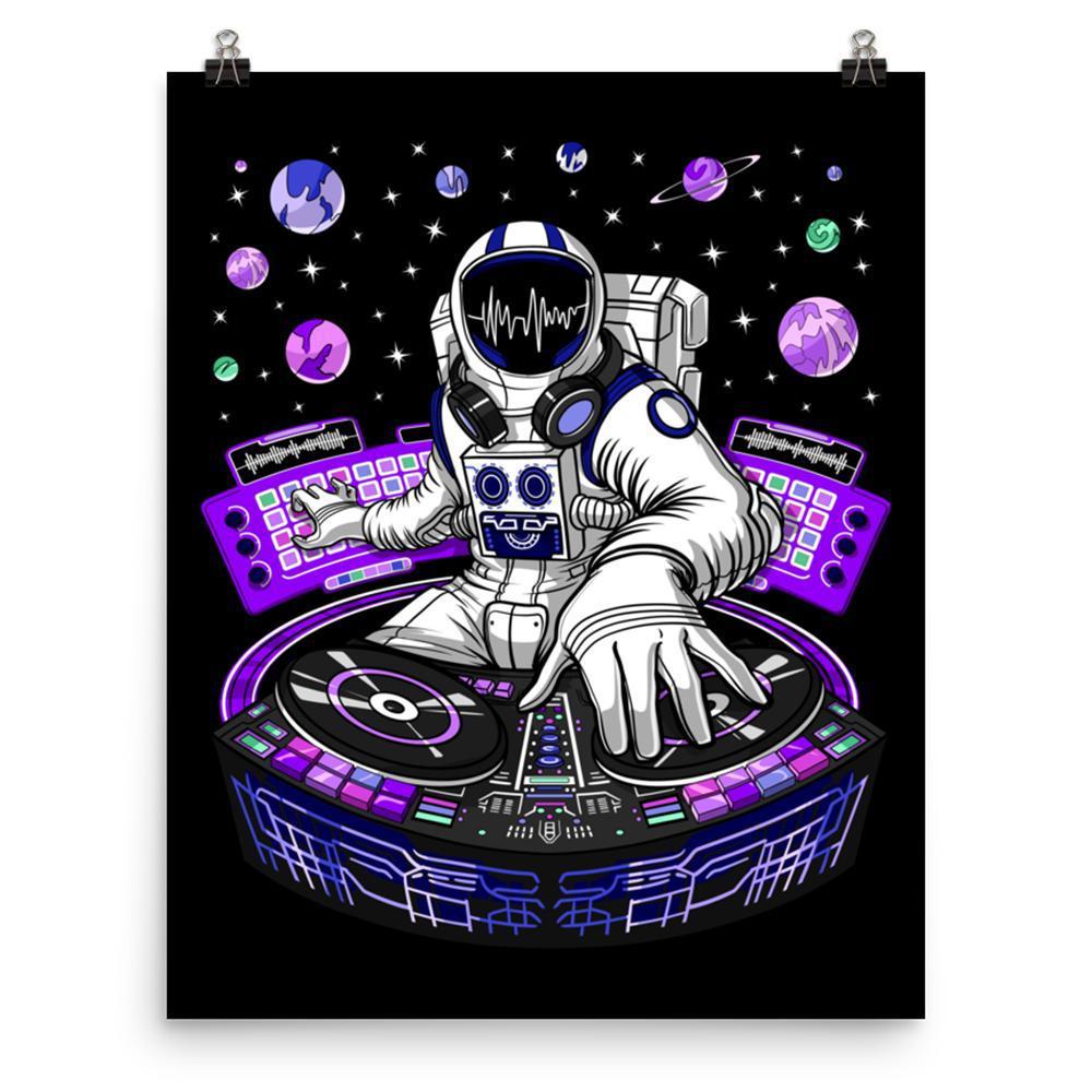 Psychedelic Poster, Psychedelic Astronaut Art Print, DJ Poster, Psytrance Poster, EDM Poster,Music DJ Art Print, DJ Gifts - Psychonautica Store