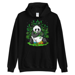 Panda Hoodie, Stoner Hoodie, Weed Hoodie, Cannabis Hoodie, Stoner Clothes, Weed Clothing, Funny Panda Clothing - Psychonautica Store