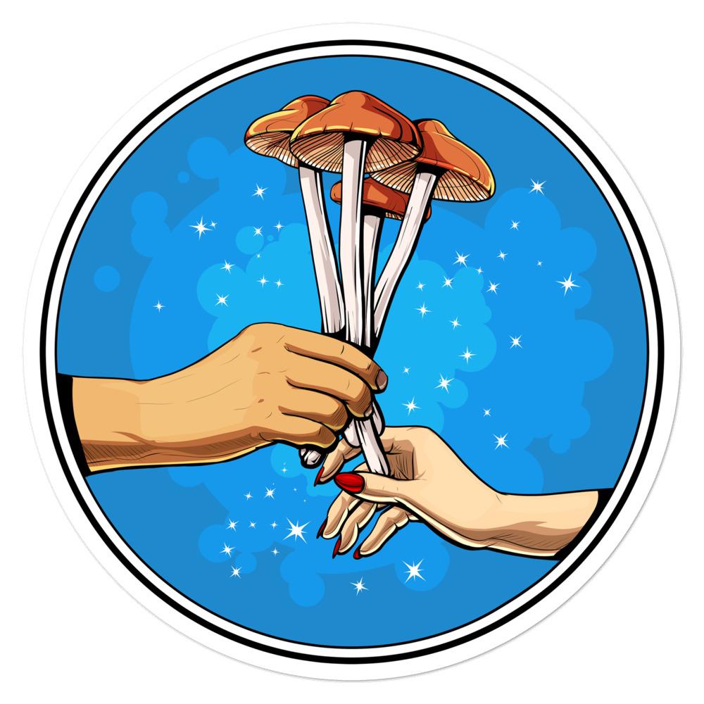 Psilocybin Mushrooms Sticker, Hippie Stickers, Psychedelic Decals, Magic Mushrooms Sticker, Shrooms Sticker, Fungi Stickers - Psychonautica Store