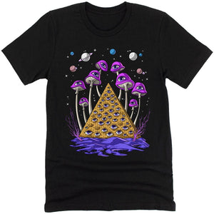 Psychedelic Pyramid Shirt, Trippy Pyramid Shirt, Magic Mushrooms Shirt, Psychedelic Egyptian Pyramid Tee, Psychedelic Clothing, Psychedelic Clothes - Psychonautica Store