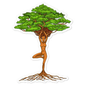 Tree Of Life Sticker, Hippie Yoga Sticker, Zen Stickers, Psychedelic Hippie Sticker, Hippie Decals, Hippie Sticker - Psychonautica Store