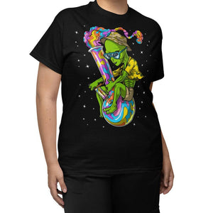 Alien Weed T-Shirt, Stoner T-Shirt, Weed T-Shirt, Cannabis T-Shirt, Stoner Clothes, Weed Clothing, Weed Apparel - Psychonautica Store