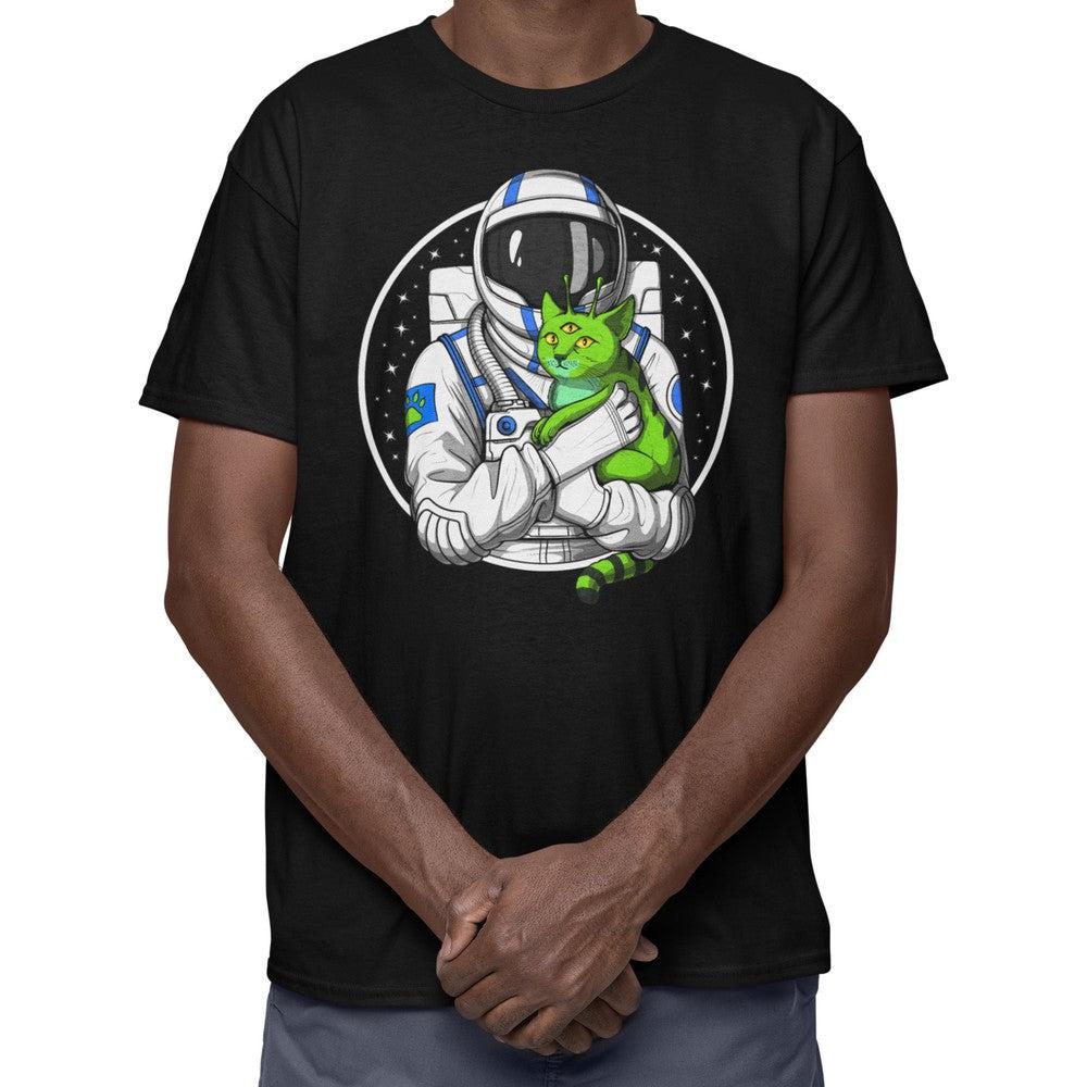 Alien Cat T-Shirt, Alien Astronaut T-Shirt, Psychedelic Cat Shirt, Space Astronaut Shirt, Alien Clothes, Alien Clothing - Psychonautica Store