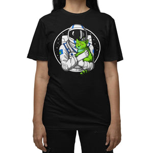 Space Alien Cat T-Shirt, Alien Astronaut T-Shirt, Psychedelic Cat Shirt, Space Astronaut Shirt, Alien Clothes, Psychedelic Alien Clothing - Psychonautica Store