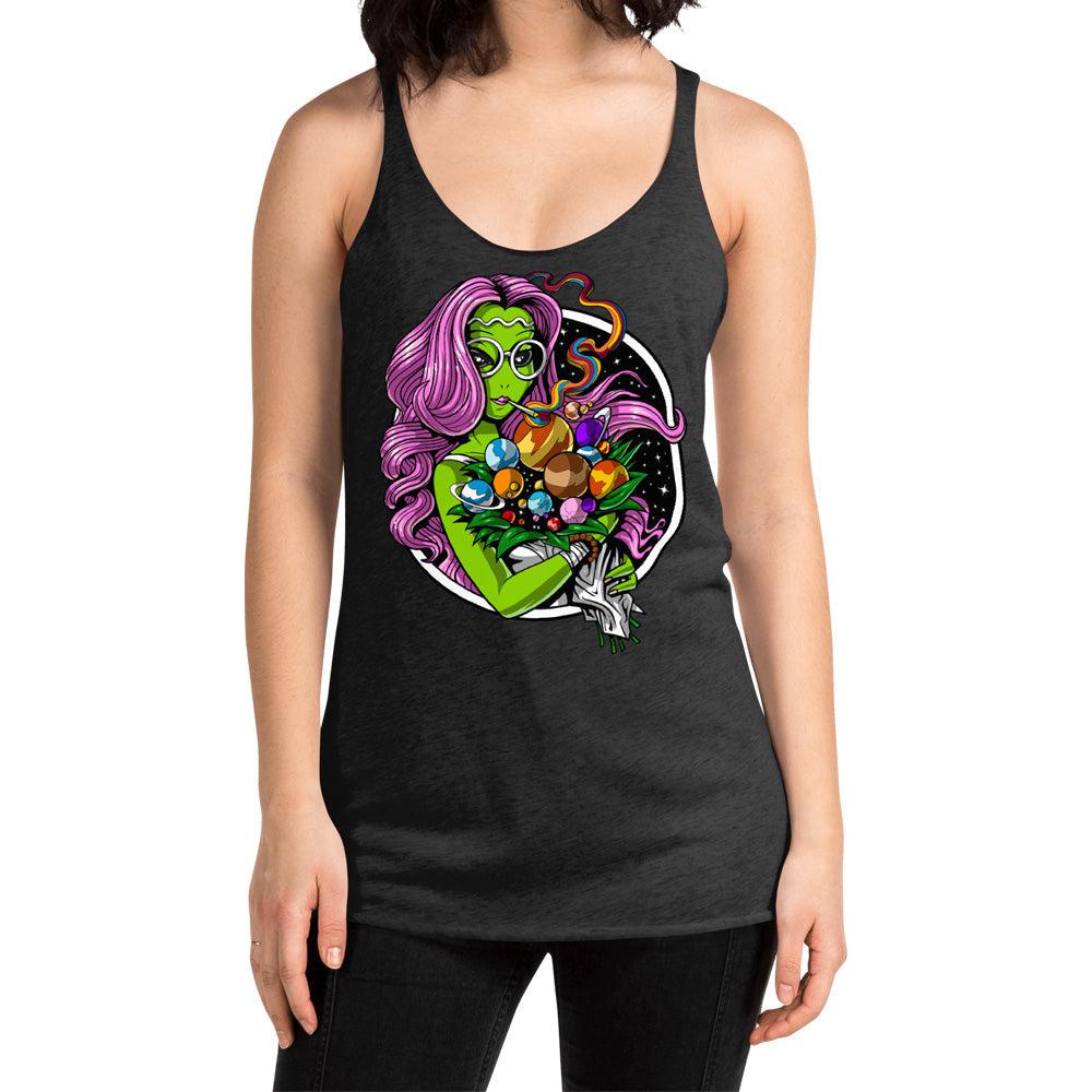 Hippie Tank Top, Alien Womens Tank, Stoner Clothes, Psychedelic Tank Top, Hippie Clothes, Hippie Clothing - Psychonautica Store