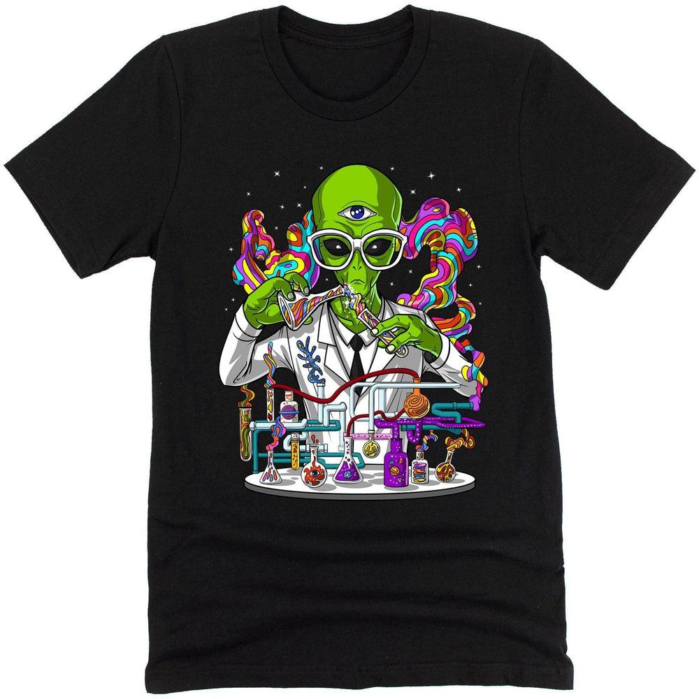 Psychedelic Alien Shirt, Trippy Alien Shit, Alien Scientist Shirt, Trippy Shirt, Psychedelic Shirt - Psychonautica Store