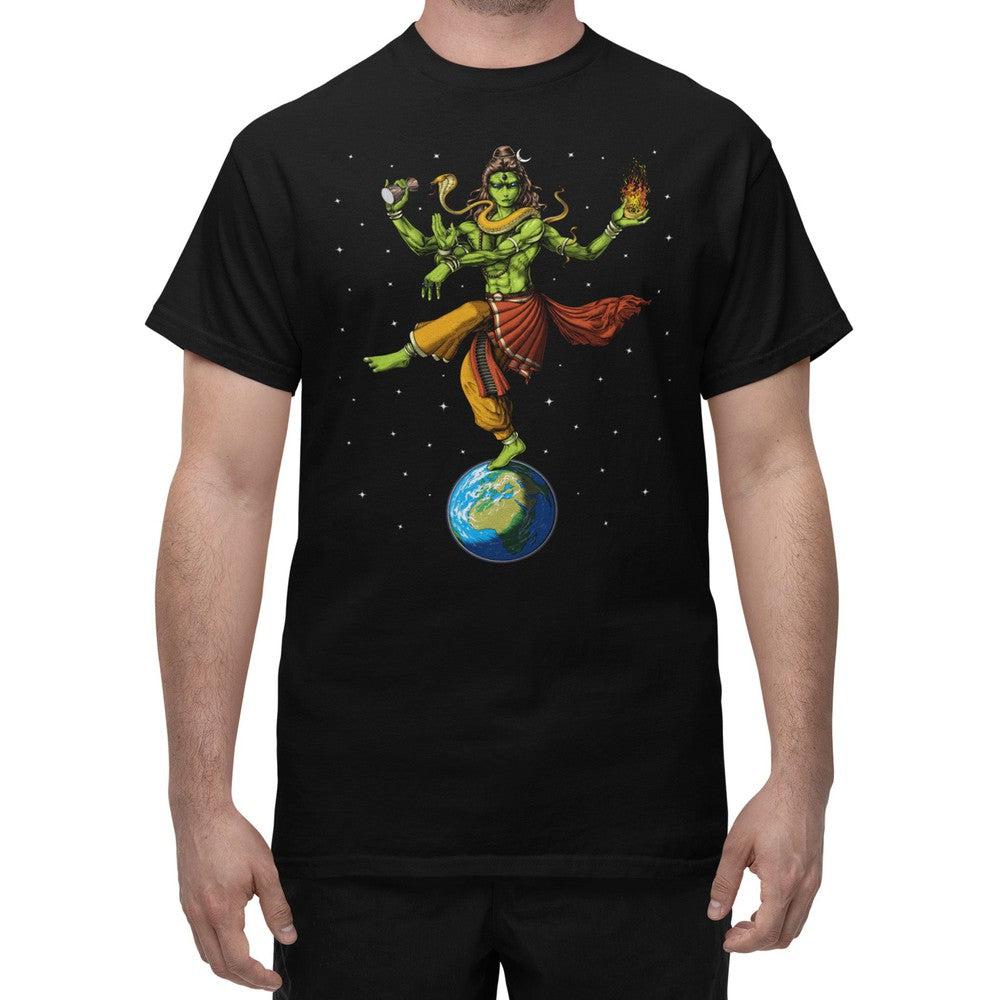 Alien Shiva Shirt,Psychedelic Alien T-Shirt, Alien Yoga Tee Shirt, Shiva Nataraja Shirts, Alien Hindu God Clothing, Hippie Alien Shirt, Psychedelic Alien Clothes - Psychonautica Store