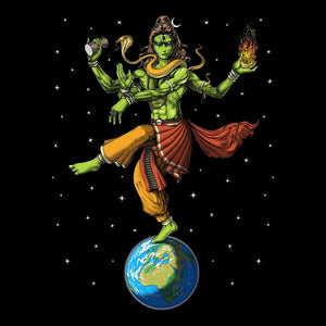 Alien Shiva,Psychedelic Alien, Alien Yoga, Shiva Nataraja, Alien Hindu God, Hippie Alien, Psychedelic Alien - Psychonautica Store