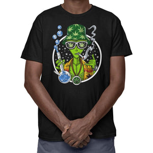Alien Weed Shirt, Weed Shirt, Stoner Shirt, Stoner Clothes, Weed Clothing, Cannabis Shirt, Marijuana Tee, Stoner Mens Shirt - Psychonautica Store