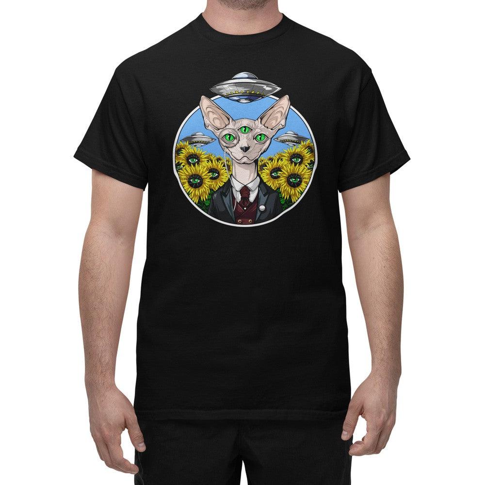 Sphynx Cat Shirt, Trippy Sphynx Cat Shirt, Alien Sphynx Cat Shirt, Psychedelic Sphynx Cat Tee, Sphynx Cat Clothing, Hairless Cat Shirt - Psychonautica Store