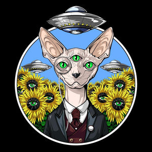 Psychedelic Sphynx Cat, Trippy Sphynx Cat, Alien Sphynx Cat, Space Sphynx Cat, Funny Sphynx Cat - Psychonautica Store