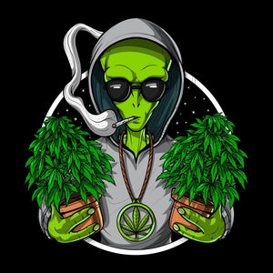 Alien Smoking Weed Shirt, Weed Mens Shirt, Stoner T-Shirt, Stoner Clothes, Stoner Clothing, Cannabis Tee, Marijuana Shirts - Psychonautica Store