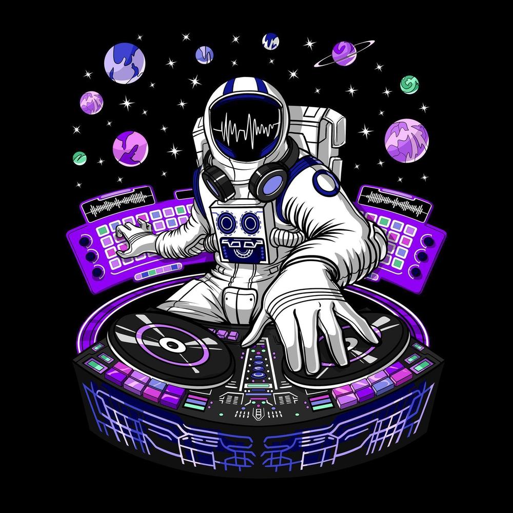 Psychedelic Tank Top, Psychedelic Astronaut, DJ Tank Top, DJ Clothes, EDM Tank Top, Festival Tank - Psychonautica Store