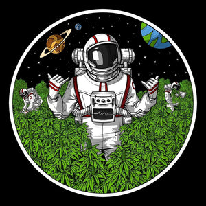 Astronaut Smoking Weed, Astronaut Weed, Astronaut Stoner, Astronaut Smoking Cannabis, Psychonaut Astronaut - Psychonautica Store