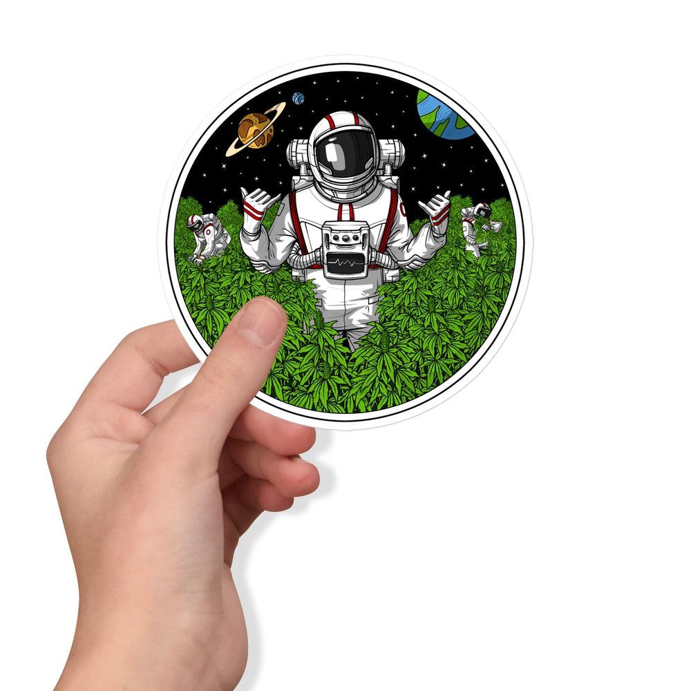 Weed Astronaut Sticker, Stoner Sticker, Weed Stickers, Psychedelic Astronaut Sticker, Stoner Decal, Marijuana Stickers, Cannabis Sticker - Psychonautica Store