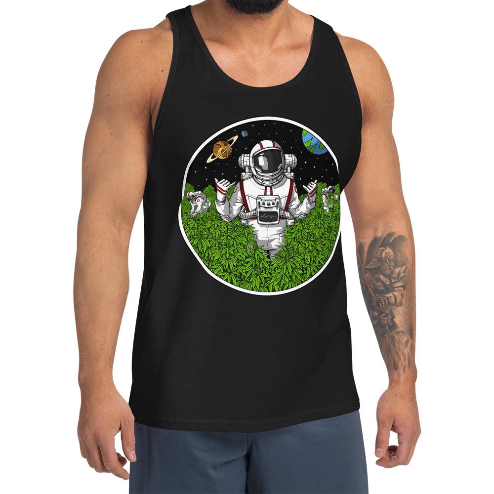 Astronaut Weed Tank, Weed Tank, Stoner Tank, Marijuana Tank, Stoner Tank, Festival Clothing, Stoner Outfit - Psychonautica Store