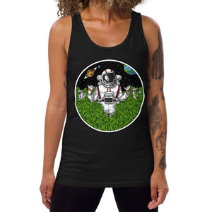 Astronaut Weed Tank, Weed Tank, Stoner Tank, Marijuana Tank, Stoner Tank, Weed Clothing, Stoner Outfit - Psychonautica Store