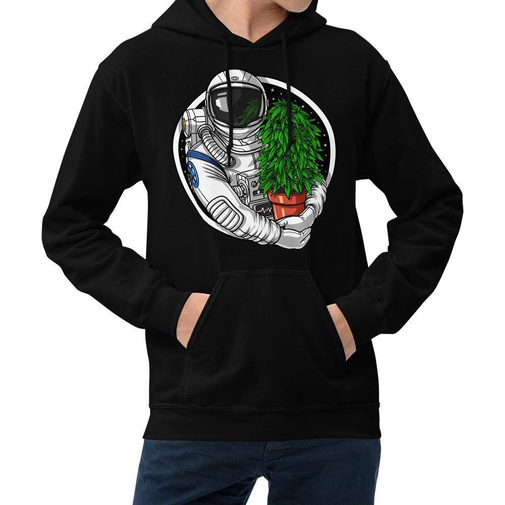 Astronaut Weed Hoodie, Weed Hoodie, Stoner Hoodie, Weed Sweatshirt, Weed Clothes, Stoner Clothing - Psychonautica Store