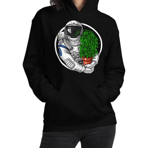 Astronaut Weed Hoodie, Weed Hoodie, Stoner Hoodie, Weed Sweatshirt, Weed Clothes, Stoner Clothing - Psychonautica Store