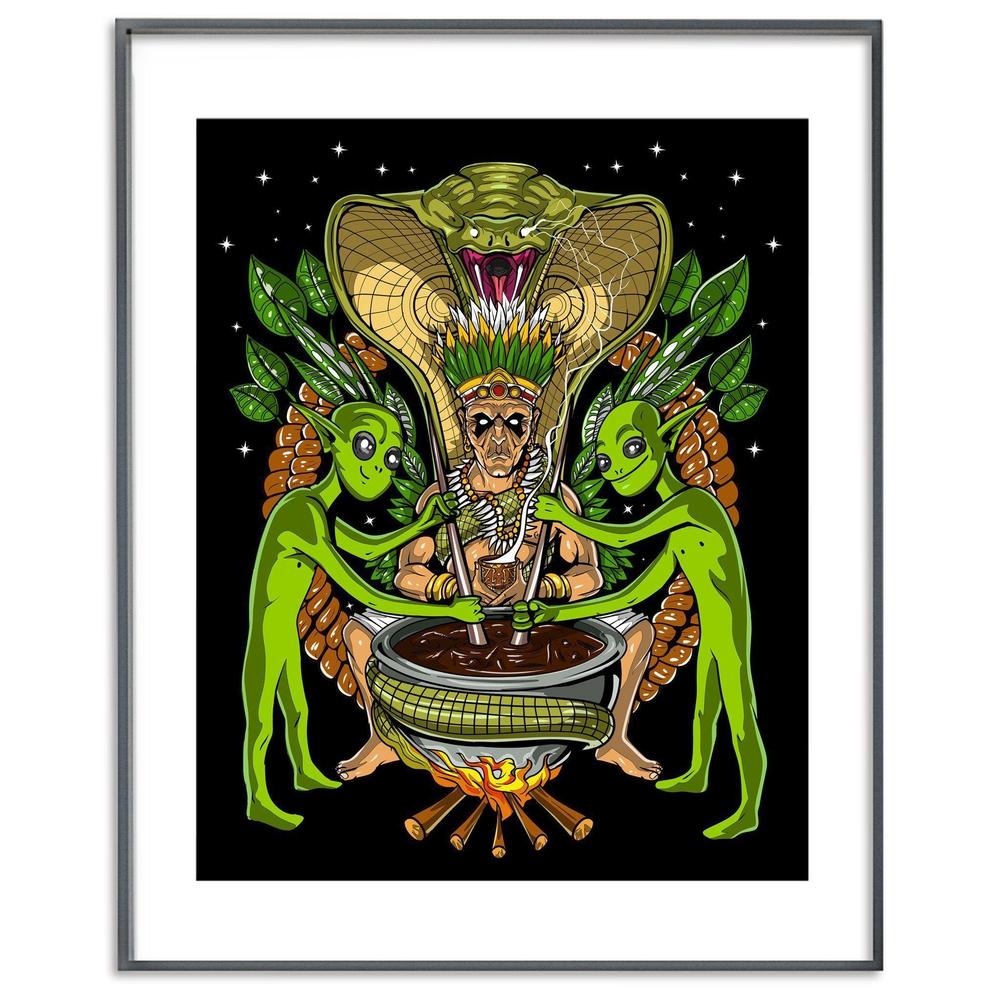 Ayahuasca Poster, Ayahuasca Art Print, Ayahuasca Wall Art, Ayahuasca Ceremony, Ayahuasca Retreat - Psychonautica Store
