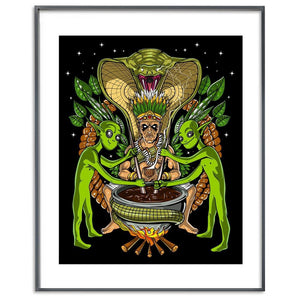 Ayahuasca Poster, Ayahuasca Art Print, Psychedelic Poster, Ayahuasca Ceremony, Ayahuasca Retreat - Psychonautica Store