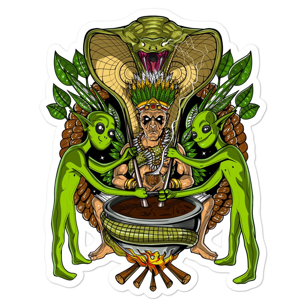 Ayahuasca Sticker, Ayahuasca Decals, Ayahuasca Ceremony, Ayahuasca Retreat, Psychedelic Sticker - Psychonautica Store