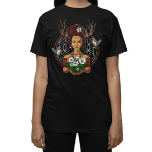 Ayahuasca T-Shirt, Hippie Floral Shirt, Ayahuasca Apparel, Spiritual Clothes, Nature Clothing, Ayahuasca Clothing, Ayahuasca Shaman T-Shirt - Psychonautica Store