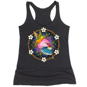 Ayahuasca Tank Top, Hummingbirds Tank, Hippie Tank, Ayahuasca Tank, Psychedelic Clothes, Hippie Clothing, Hippie Clothes, Festival Clothing - Psychonautica Store