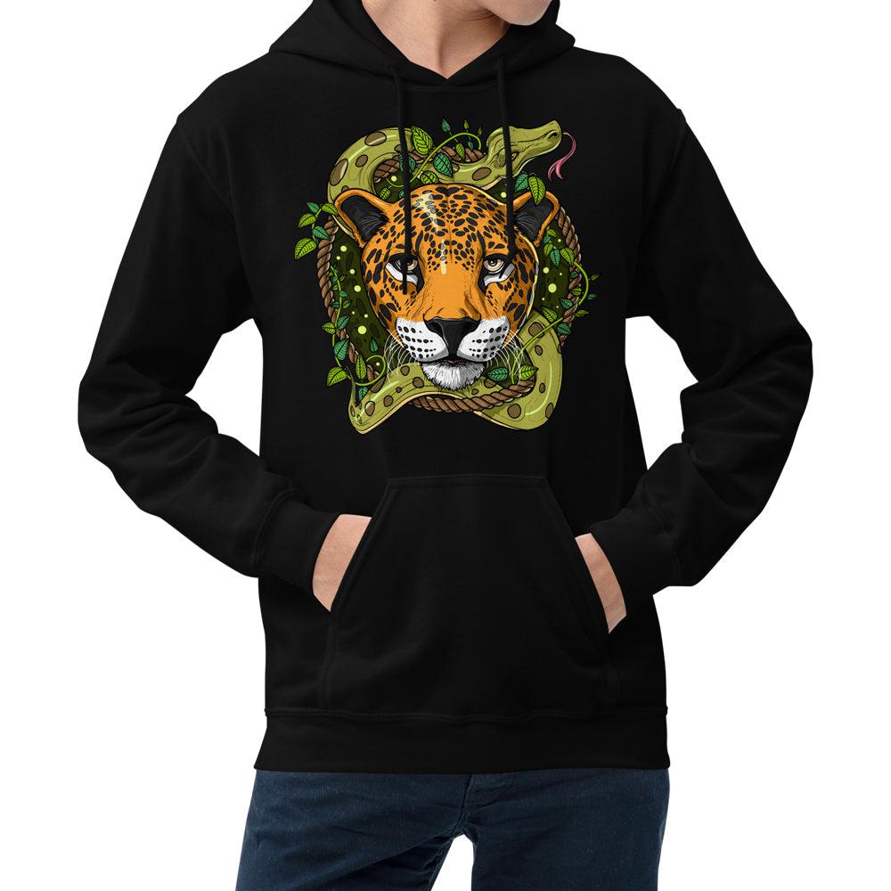 Jaguar Hoodie, Ayahuasca Hoodie, Psychedelic Hoodie, Hippie Clothes, Festival Clothing, Ayahuasca Clothes - Psychonautica Store
