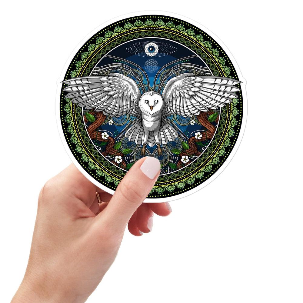 Owl Sticker, Ayahuasca Sticker, Trippy Owl Sticker, Ayahuasca Decals, Ayahuasca Gifts, Psychedelic Sticker - Psychonautica Store