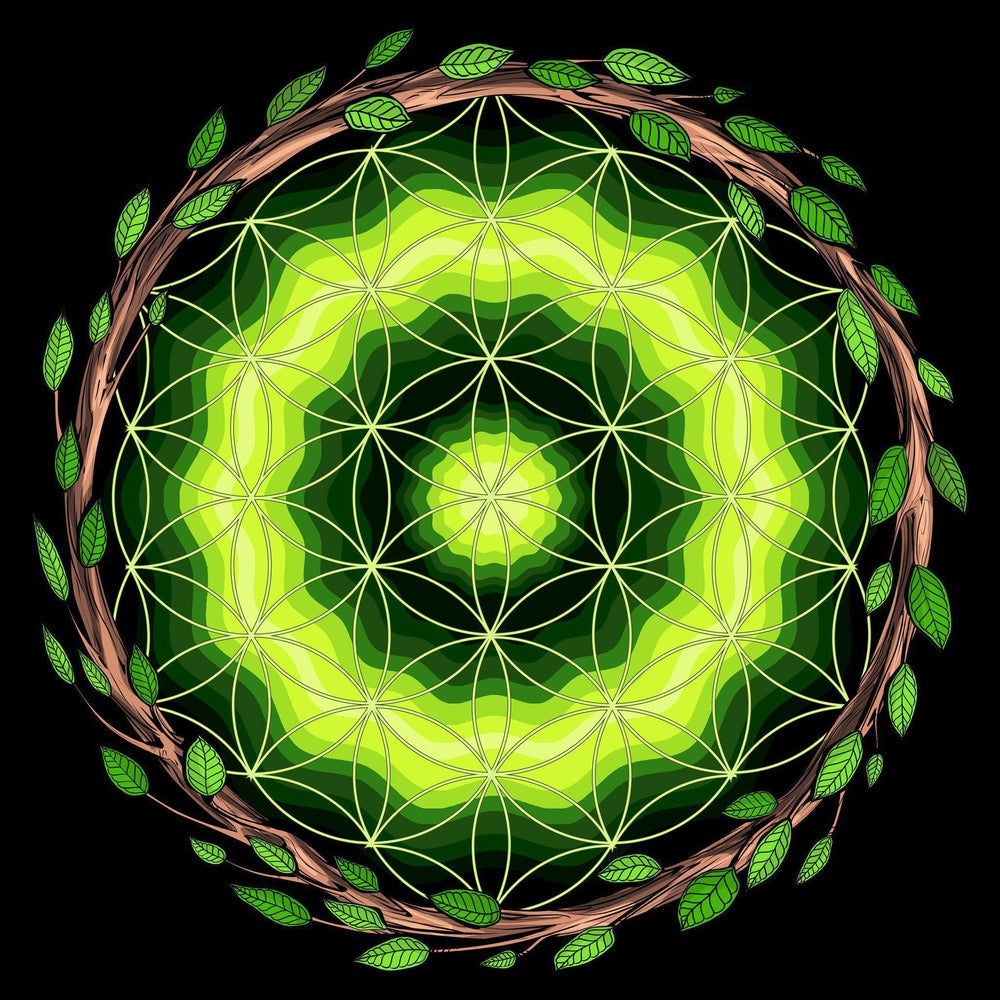Ayahuasca, Ayahuasca Sacred Geometry, Flower Of Life, Psychedelic Sacred Geometry, Ayahuasca Art, Ayahuasca Ceremony, Ayahuasca Retreat - Psychonautica Store