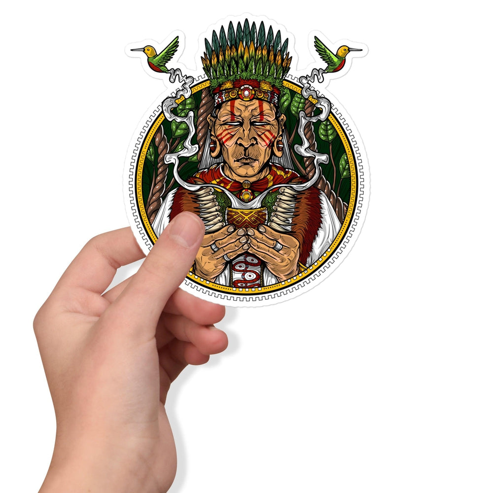 Ayahuasca Shaman Sticker, Ayahuasca Sticker, Ayahuasca Decals, Psychedelic Sticker, Ayahuasca Ceremony - Psychonautica Store