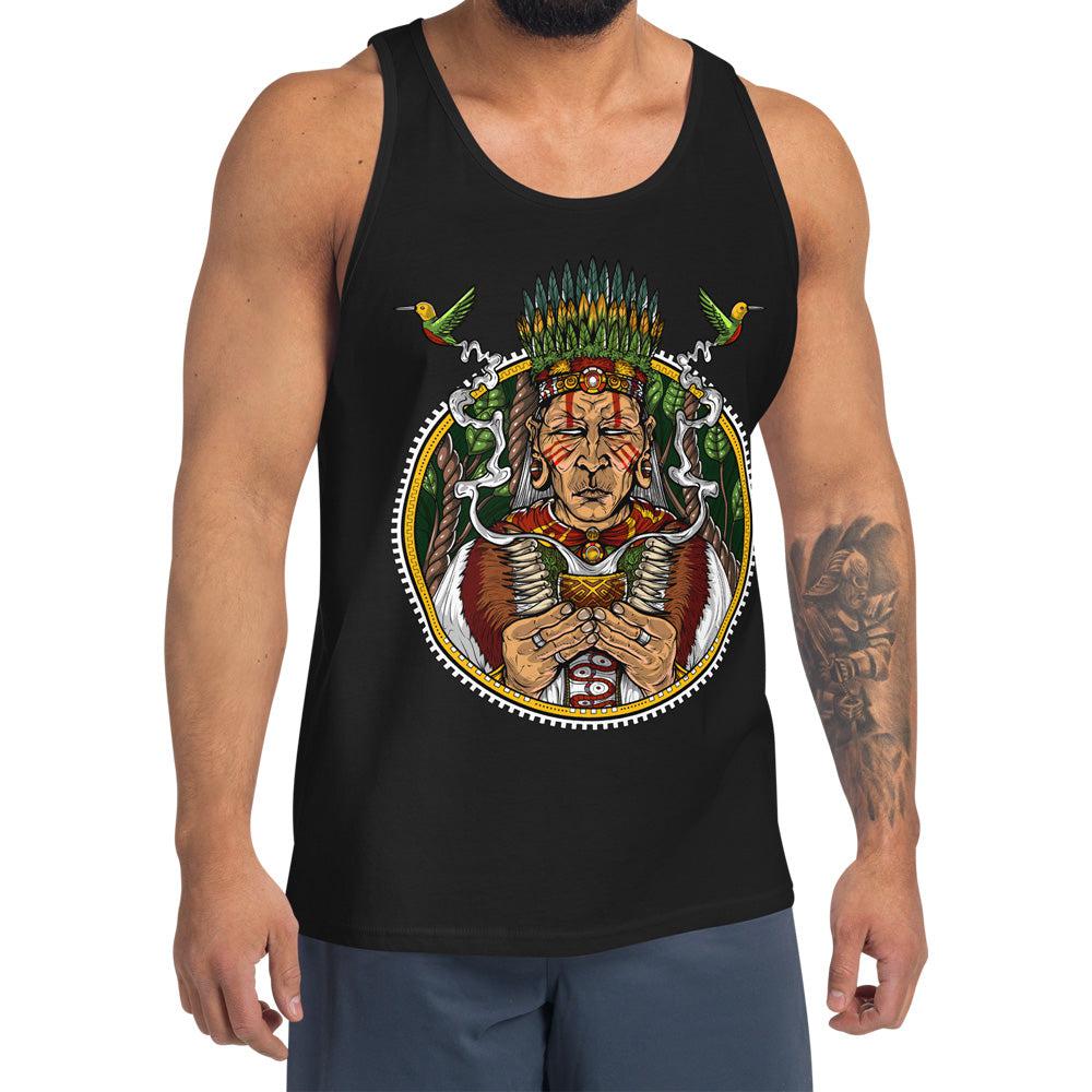 Ayahuasca Shaman, Ayahuasca Tank, Hippie Clothes, Psychedelic Tank, Psychedelic Clothes, Festival Clothing, Ayahuasca Clothing - Psychonautica Store