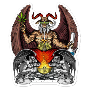 Baphomet Sticker, Stoner Stickers, Weed Sticker, Satanic Sticker - Psychonautica Store