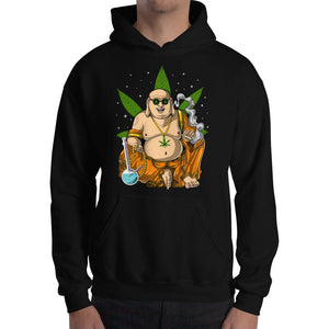 Buddha Weed Hoodie, Weed Hoodie, Stoner Hoodie, Stoner Clothing, Weed Clothing, Cannabis Hoodie, Marijuana Hoodie - Psychonautica Store